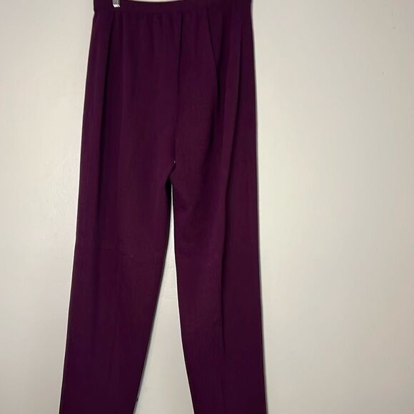 Vintage Helen Hsu Purple Knit Pants Size 1X - Picture 7 of 8